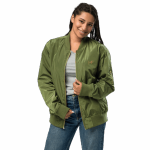 Green MakhoFit Premium Eco-Friendly Bomber Jacket