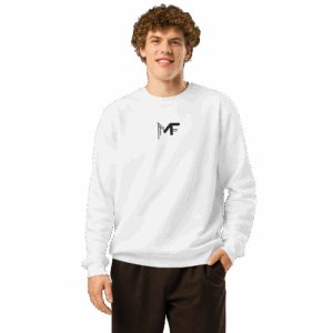 White MakhoFit Eco-Friendly mid-weight sweatshirt