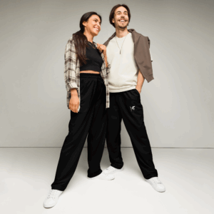 Black MakhoFit Wide-Leg Eco Joggers