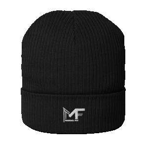 Black MakhoFIt Organic Ribbed Beanie